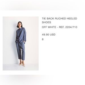 Zara tie back ruched heeled shoes